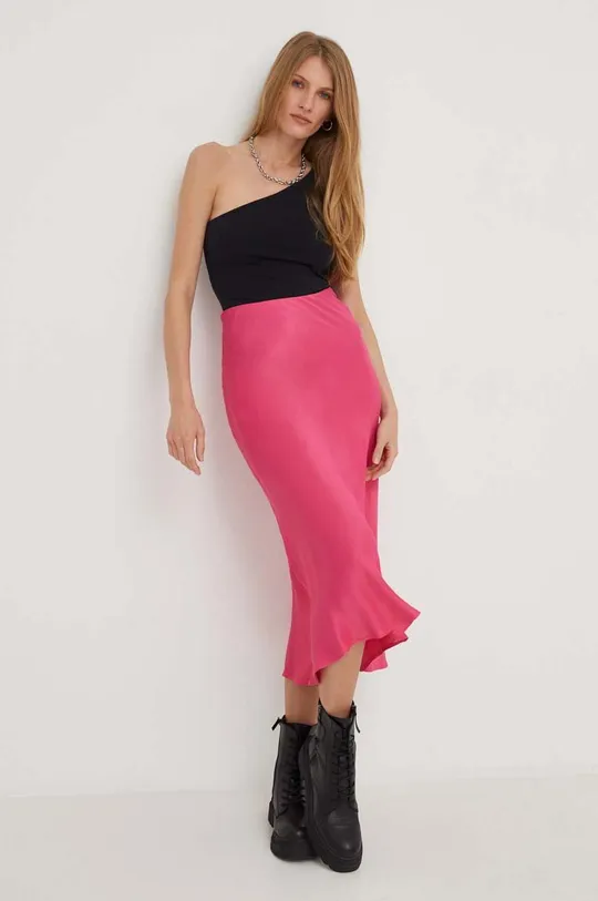 różowy Answear Lab spódnica Damski