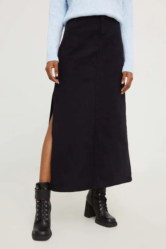 čierna Rifľová sukňa Answear Lab Dámsky