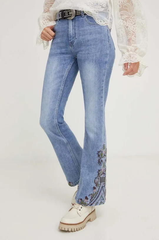 μπλε Τζιν παντελόνι Answear Lab X limited collection BE SHERO Γυναικεία