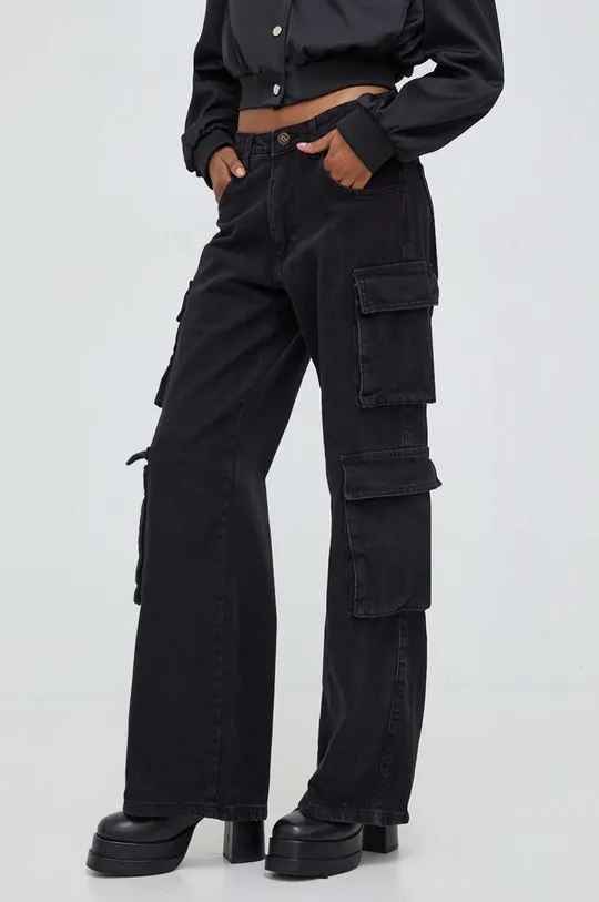 Τζιν παντελόνι Answear Lab μαύρο
