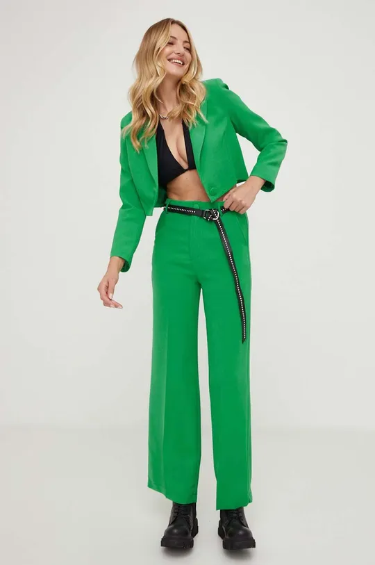 zielony Answear Lab spodnie X kolekcja limitowana BE SHERO Damski