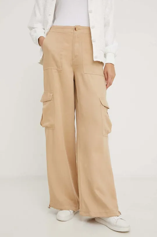 Answear Lab spodnie cargo brązowy