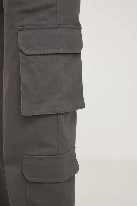 szary Answear Lab spodnie cargo bawełniane