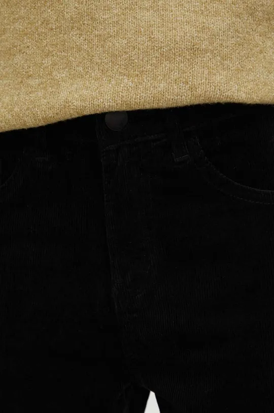czarny Answear Lab spodnie sztruksowe