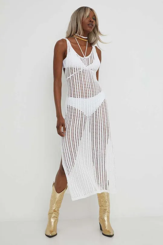 biały Answear Lab sukienka plażowa X kolekcja limitowana BE SHERO