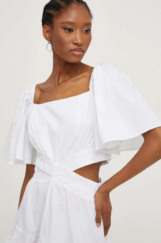 biały Answear Lab sukienka bawełniana X kolekcja limitowana BE SHERO