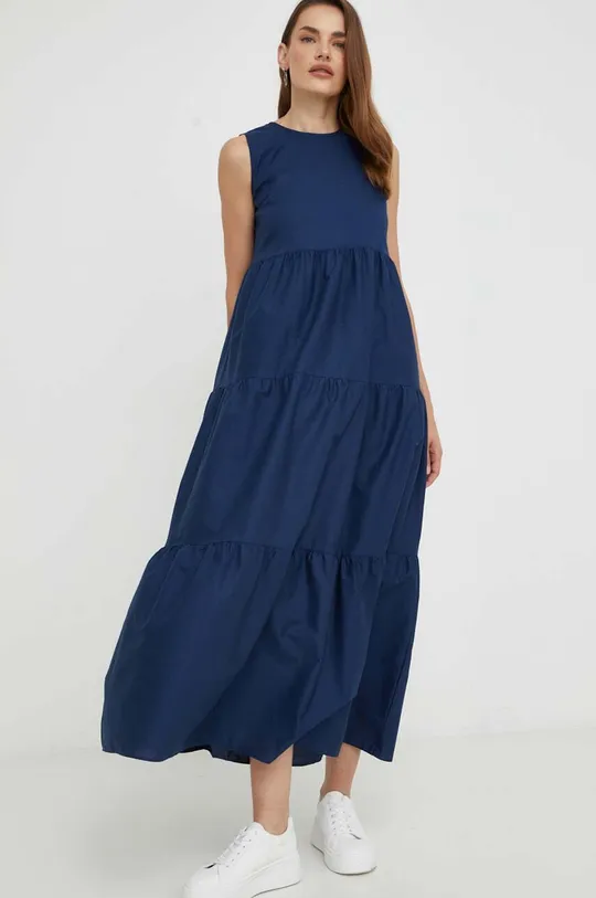 σκούρο μπλε Βαμβακερό φόρεμα Answear Lab Γυναικεία