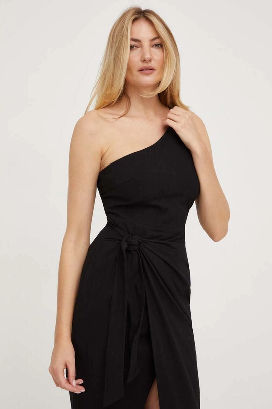 Answear Lab rochie din bumbac negru 516011.2HWK