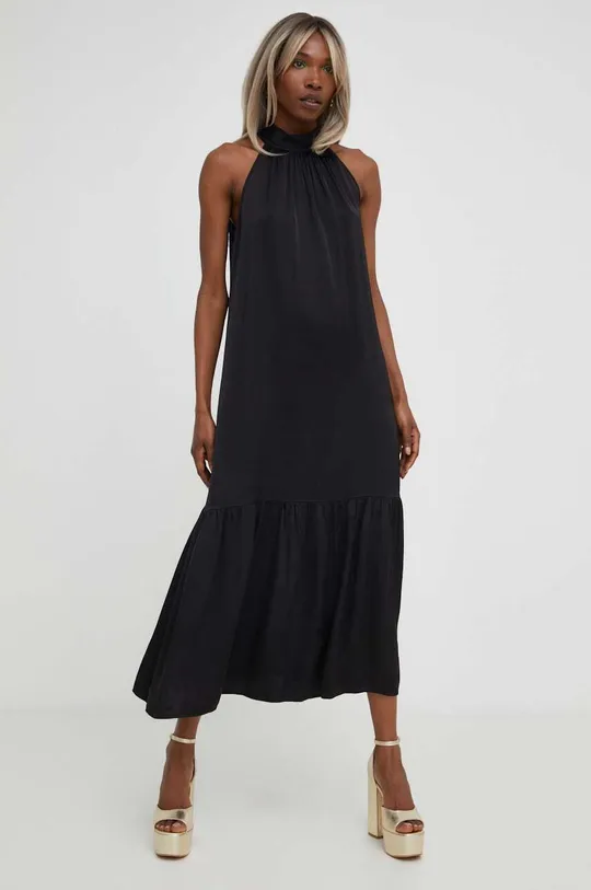 μαύρο Φόρεμα με μετάξι Answear Lab X limited collection BE SHERO