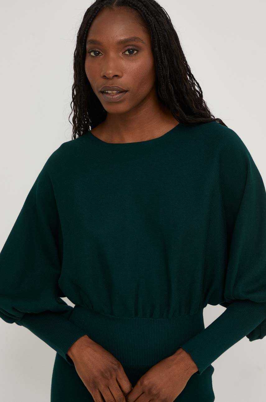 Answear Lab sukienka kolor zielony mini dopasowana