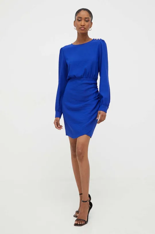 Льняна сукня Answear Lab блакитний