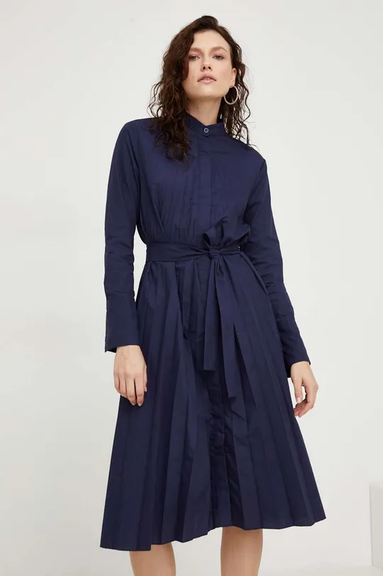 темно-синій Бавовняна сукня Answear Lab