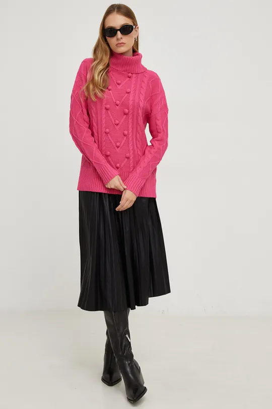 Answear Lab sweter różowy
