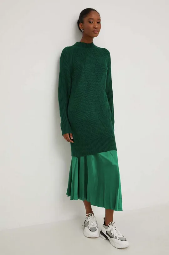 Vuneni pulover Answear Lab zelena