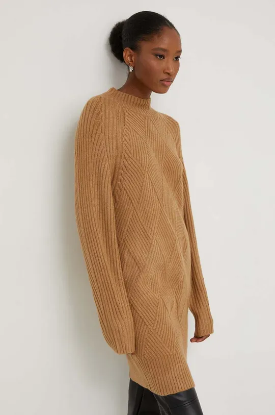 Vlnený sveter Answear Lab hnedá