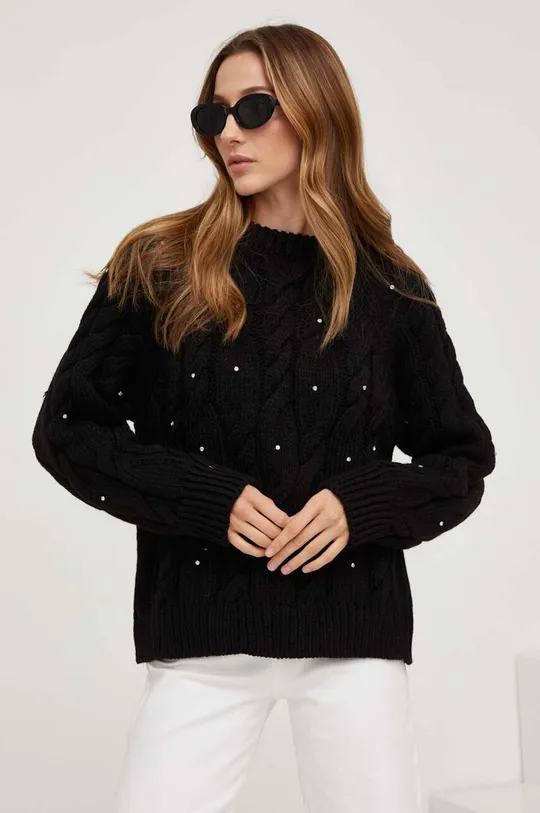 čierna Vlnený sveter Answear Lab Dámsky