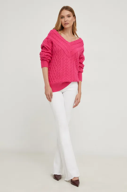 różowy Answear Lab sweter Damski