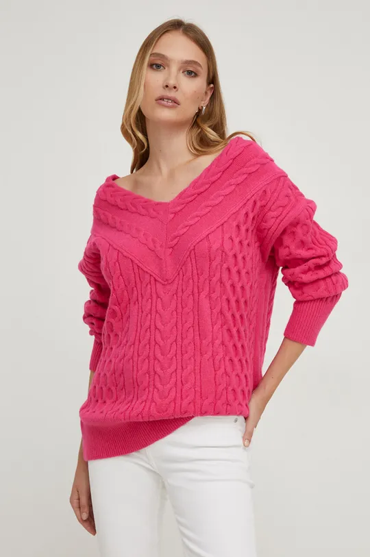 Answear Lab pulóver rózsaszín