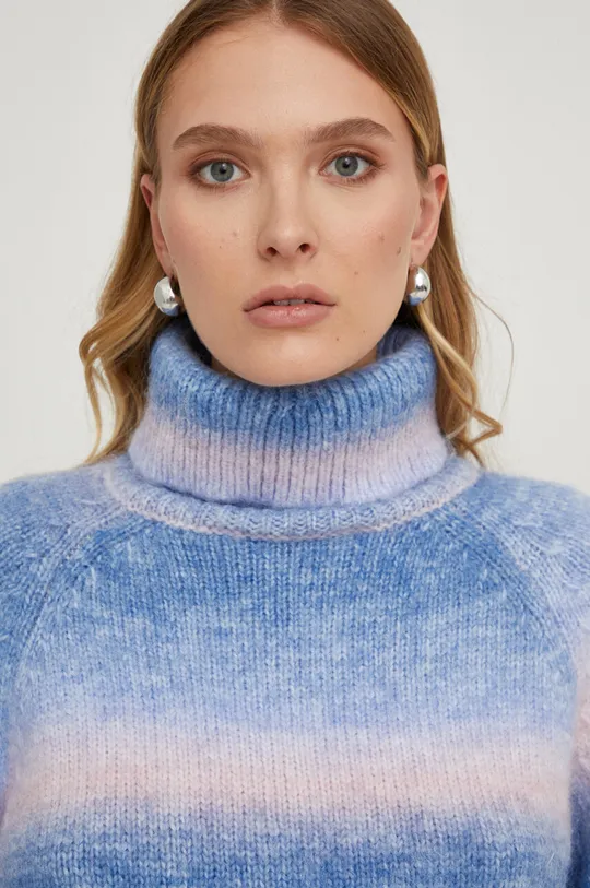 lila Answear Lab gyapjú pulóver
