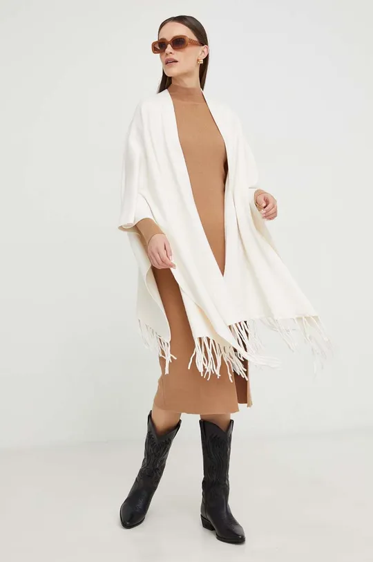 Answear Lab poncho biały