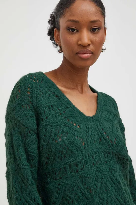 zöld Answear Lab gyapjú pulóver Női