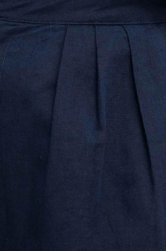 тёмно-синий Льняные шорты Answear Lab