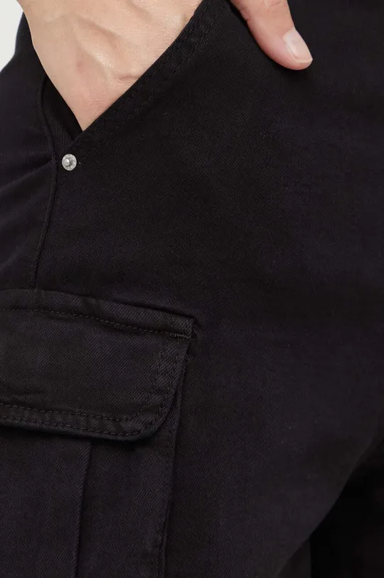 čierna Rifľové krátke nohavice Answear Lab