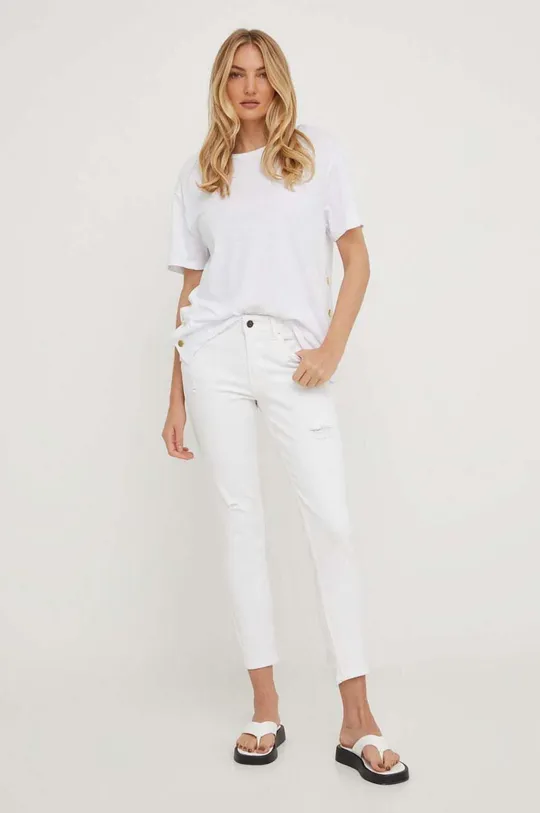 Μπλουζάκι Answear Lab λευκό