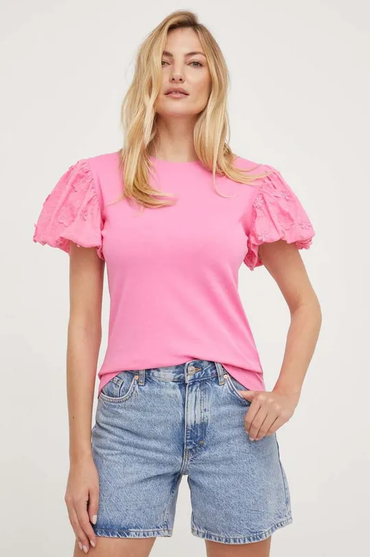 ροζ Μπλουζάκι Answear Lab