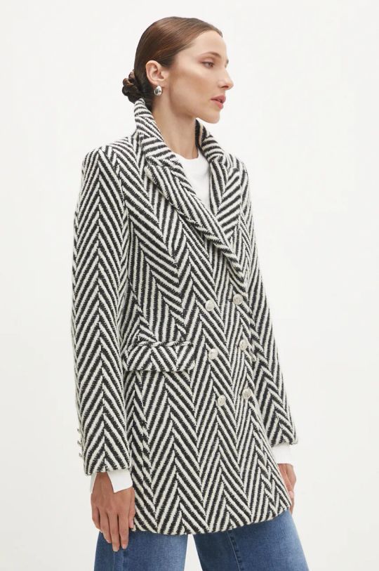 Answear Lab cappotto in lana non isolato bianco 2347.d.fos