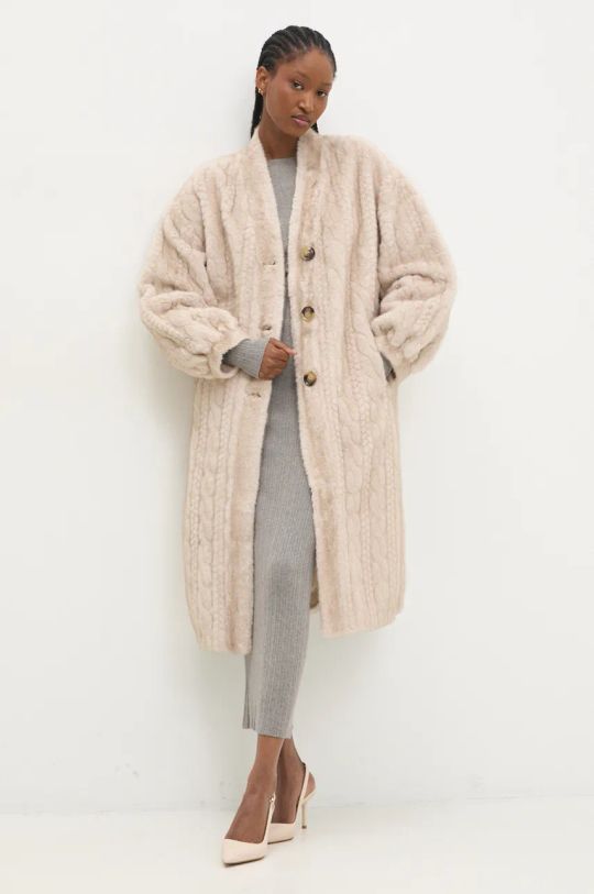 Answear Lab cappotto senza beige 8702.fos