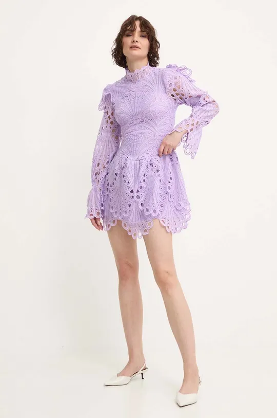 Bavlnené šaty Answear Lab fialová