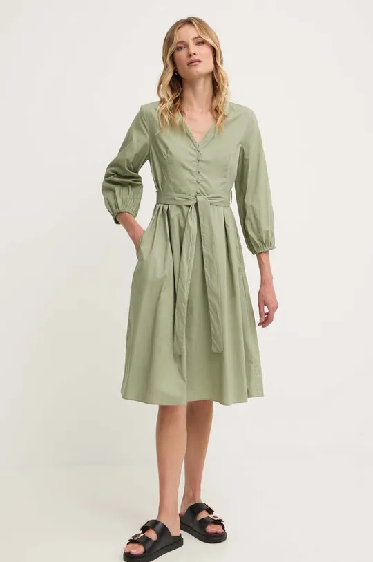 Pamučna haljina Answear Lab zelena