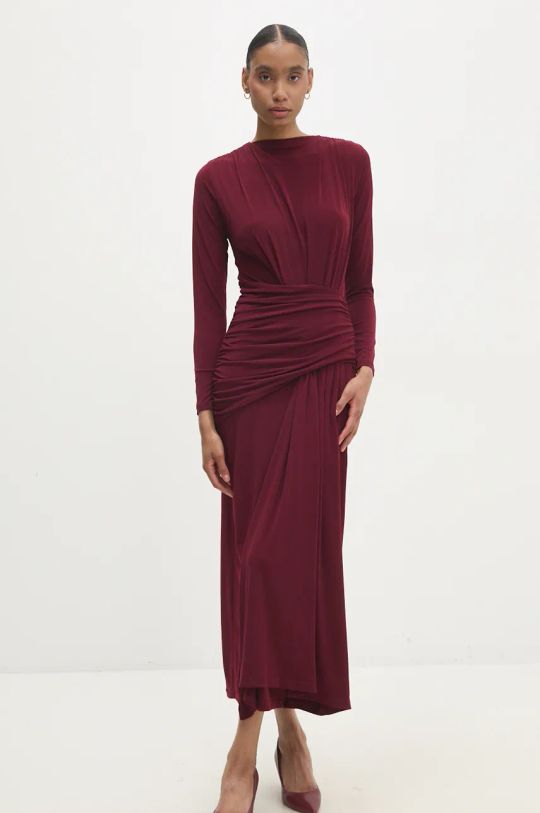 Answear Lab rochie 1251.tos burgundia WZ24