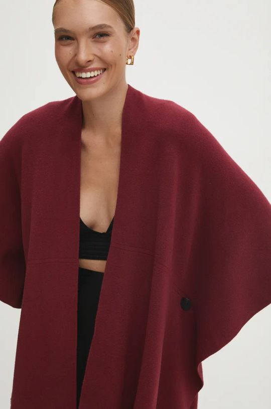 Answear Lab poncho burgundia M1796.HLK