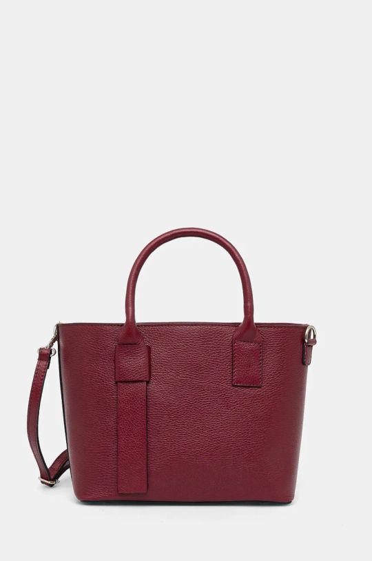 Answear Lab borsa a mano in pelle pelle fiore granata 1044.ios