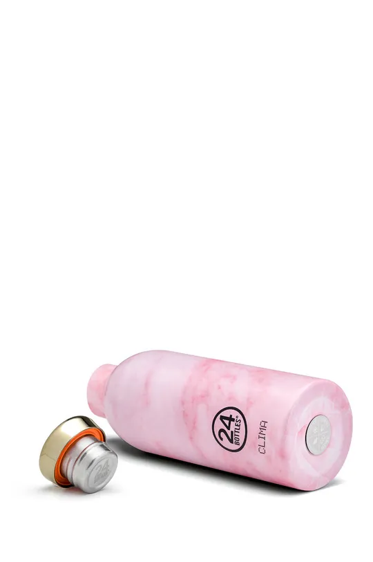 24bottles - Fľaša Clima Pink Marble 500ml  Nerezová oceľ