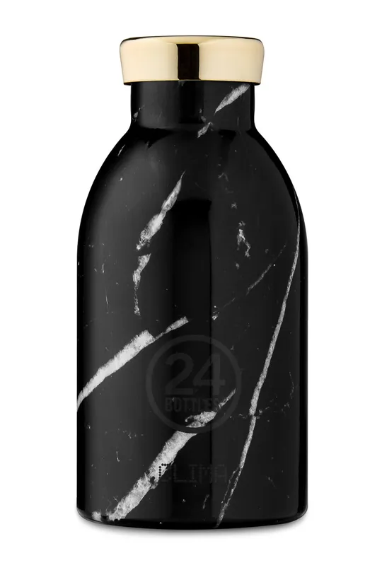 czarny 24bottles butelka termiczna Clima Black Marble 330ml Damski