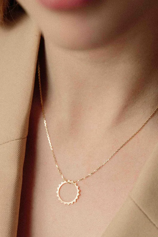Srebrna pozlaćena ogrlica Ania Kruk Sky zlatna