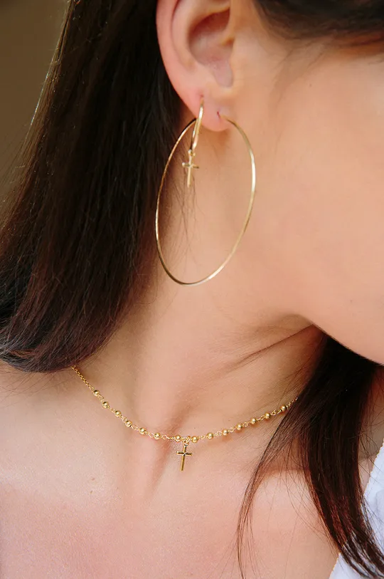 Ασημένια επιχρυσωμένα σκουλαρίκια Ania Kruk Trendy χρυσαφί