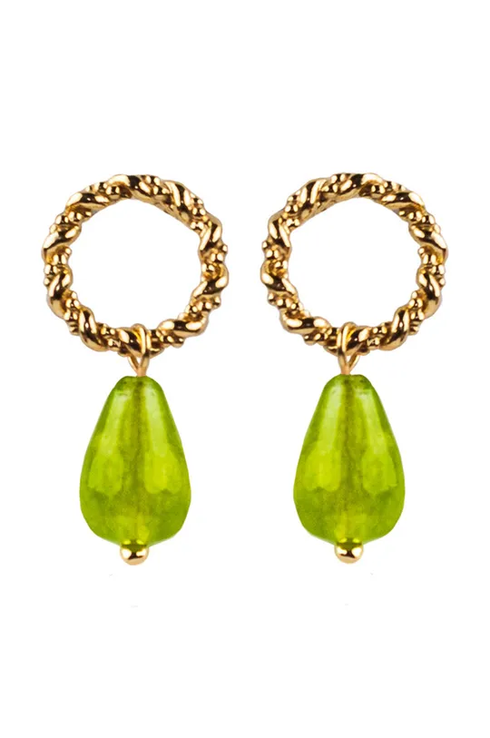 χρυσαφί Ασημένια επιχρυσωμένα σκουλαρίκια ANIA KRUK Summer Γυναικεία