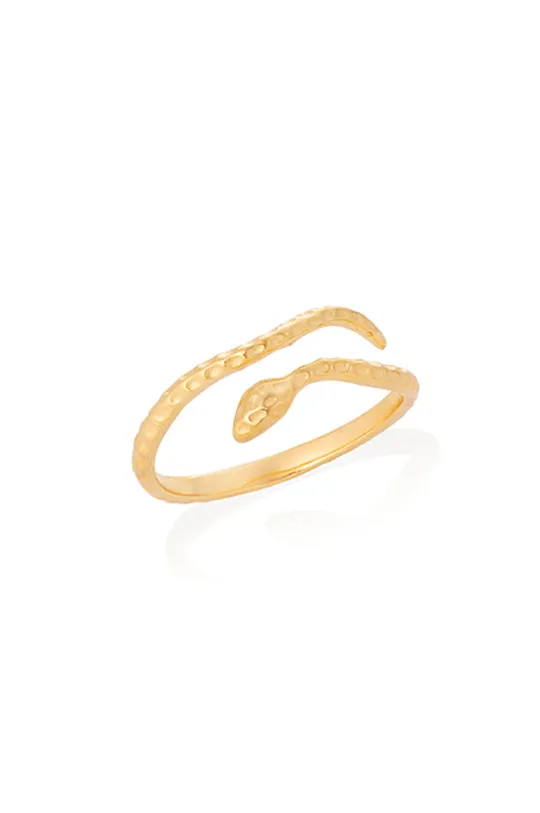 oro ANIA KRUK anello in argento placato in oro Vintage Donna