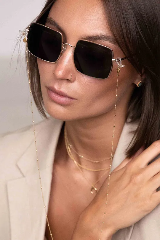 ANIA KRUK collana per occhiali in argento placata in oro oro
