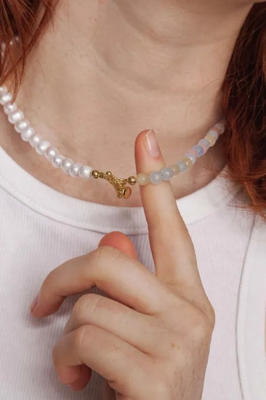 zlatá Strieborný pozlátený náhrdelník ANIA KRUK Ariel