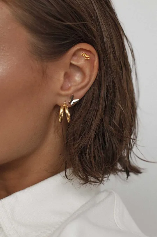 ANIA KRUK aranyozott ezüst fülbevaló Piercing Rock It arany
