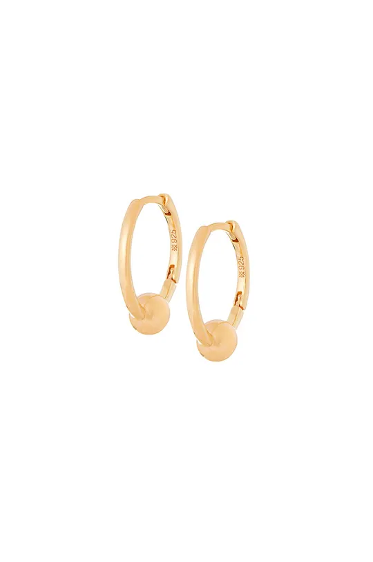 χρυσαφί Ασημένια επιχρυσωμένα σκουλαρίκια ANIA KRUK Oval Γυναικεία