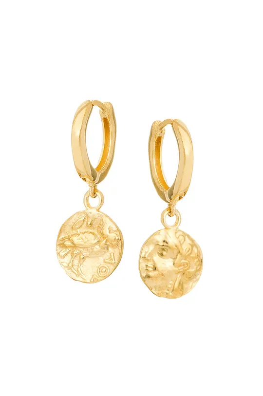 zlata Uhani iz srebra prevlečenega z zlatom ANIA KRUK Trendy Ženski