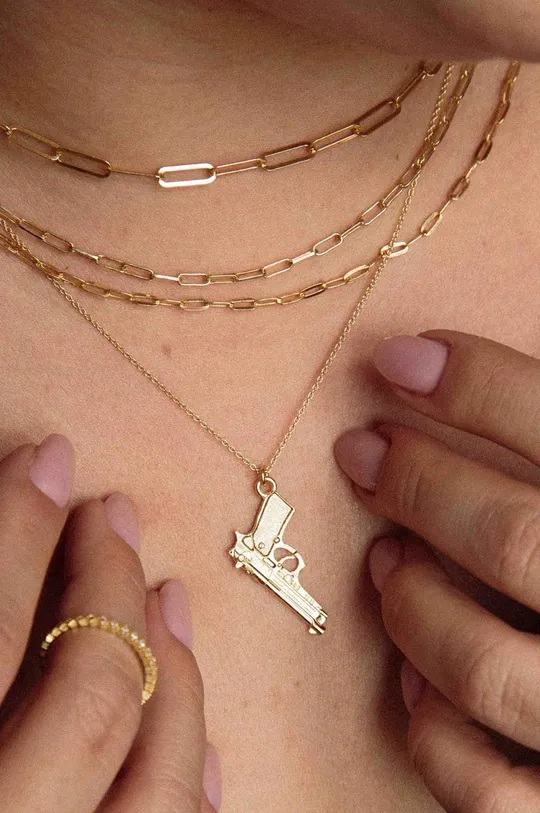 Strieborný pozlátený náhrdelník ANIA KRUK Trendy zlatá