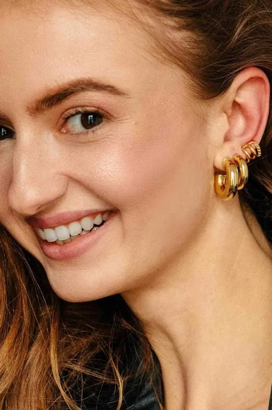 Επιχρυσωμένο ασημένιο σκουλαρίκι ANIA KRUK Trendy χρυσαφί