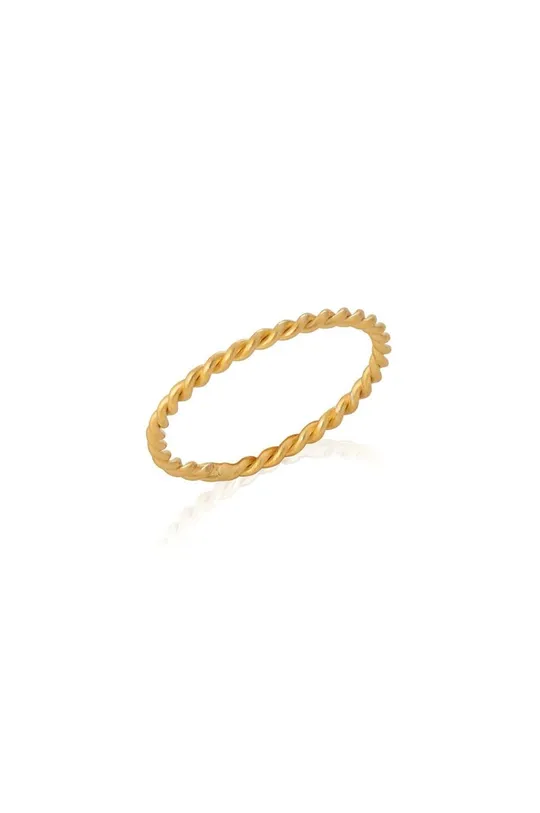 zlatna Srebrni prsten pokriven zlatom ANIA KRUK TRENDY Ženski